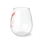 Love Peace Aloha Stemless Wine Glass Printify