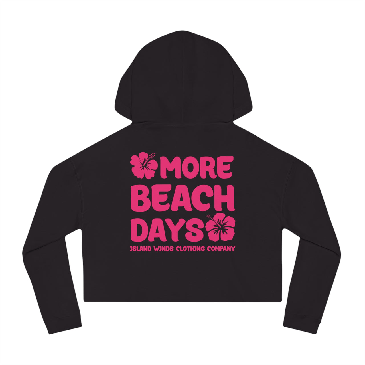 More Beach Days Cropped Hoodie Pink