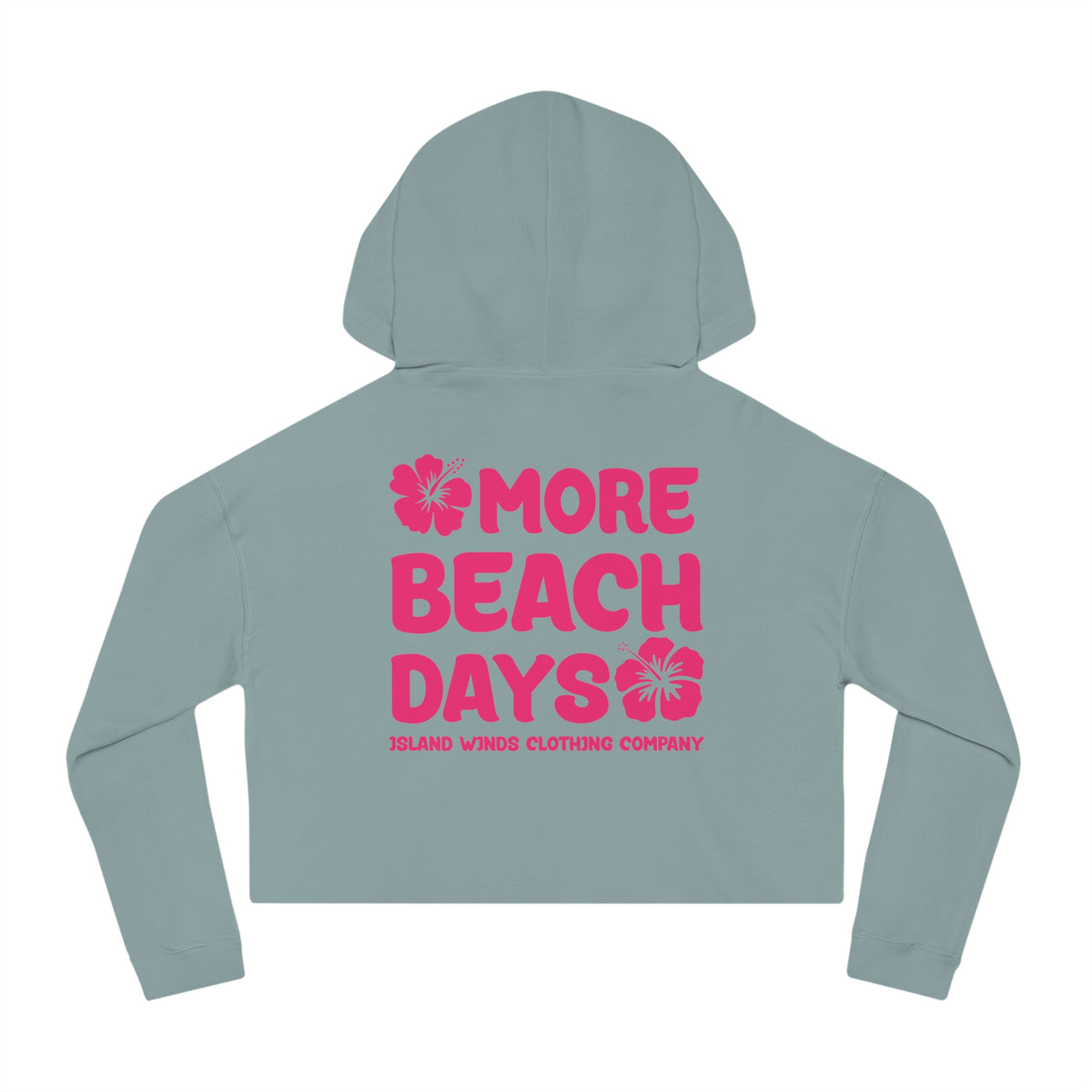 More Beach Days Cropped Hoodie Pink