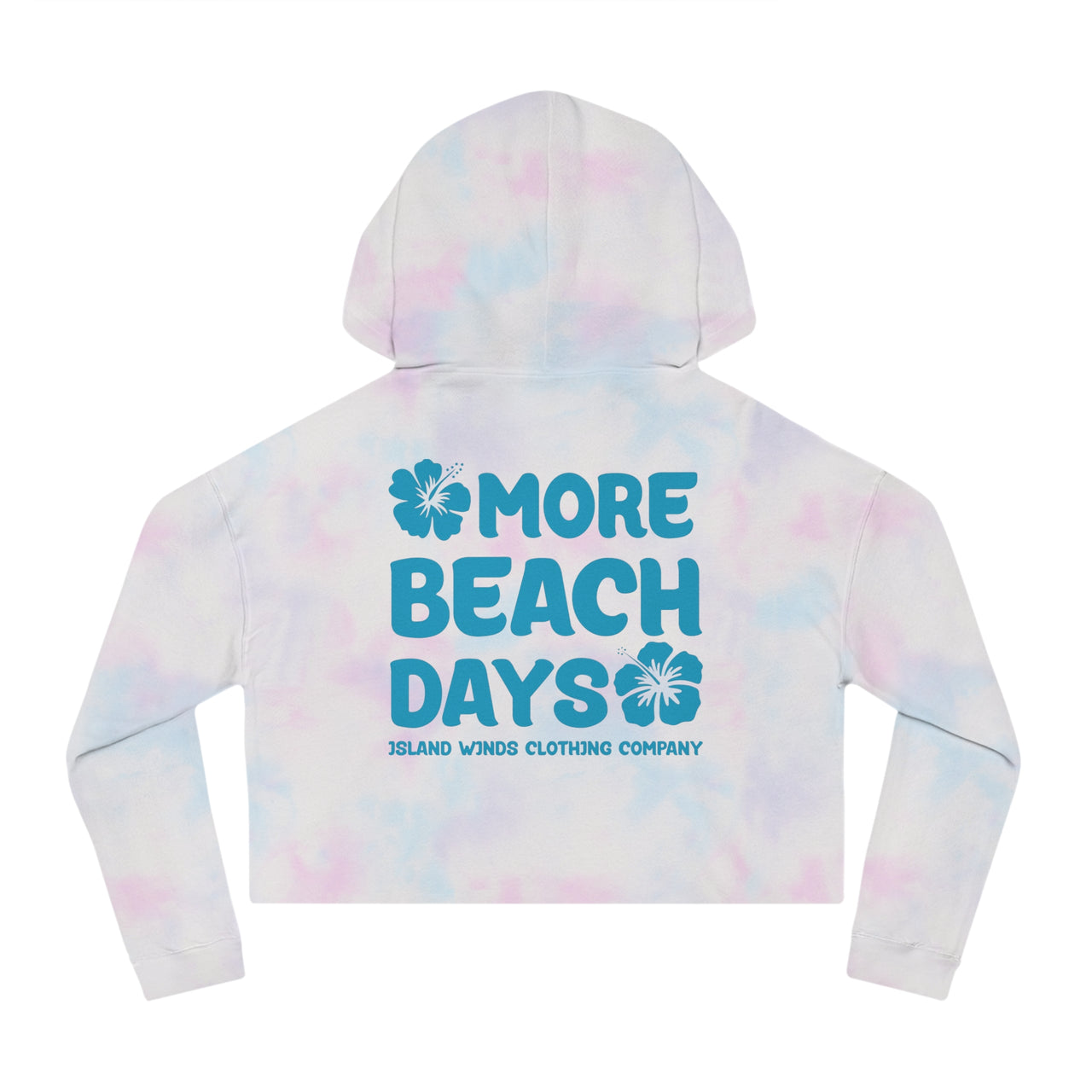 More Beach Days Cropped Hoodie Tropical Blue